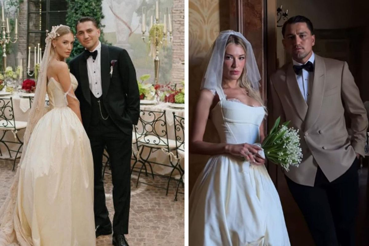 Roma'da evlenen Cengiz Ünder ile Bilge Yenigül Balıkesir'e gitti
