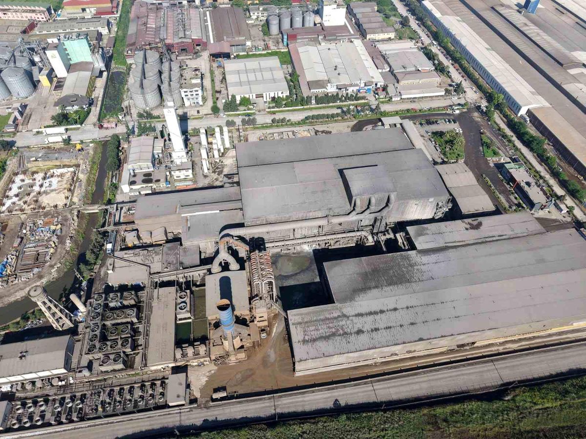Samsun'da 3 işçinin hayatını kaybettiği fabrika havadan görüntülendi