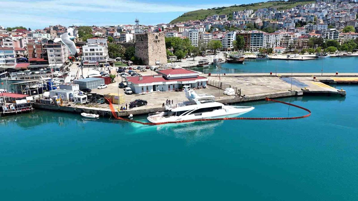 Sinop'ta yan yatan lüks yatın su alma nedeni belli oldu