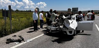 Yozgat'ta traktörle otomobilin çarpışması sonucu 2 kişi yaralandı