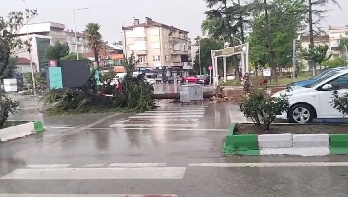 Bursa'da sağanak ve dolu etkili oldu