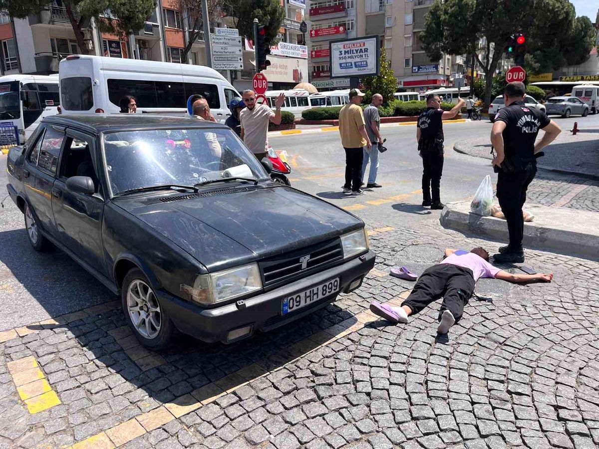 Karşıya geçmek istedi, otomobil çarptı: 1 yaralı