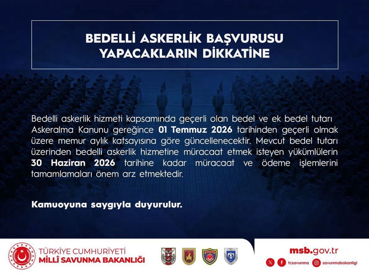MSB'den 'bedelli askerlik tutarı' açıklaması