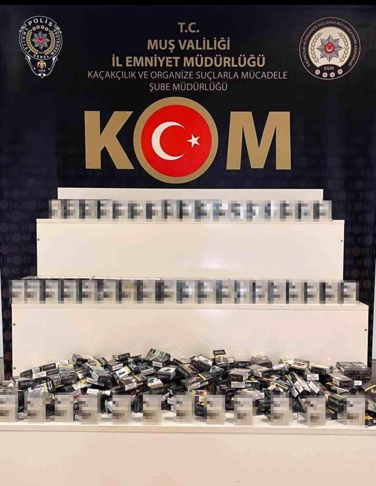 Muş'ta 499 paket kaçak sigara ele geçirildi