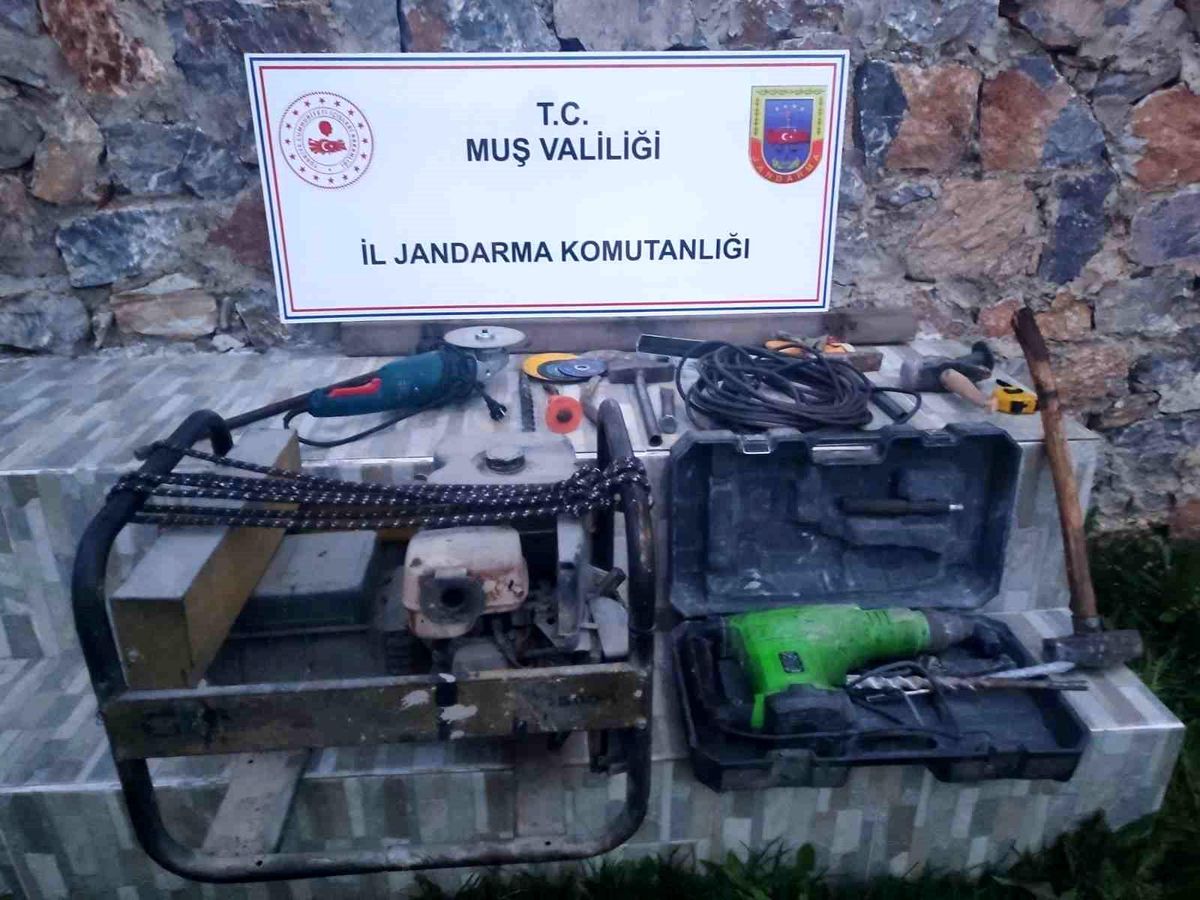 Muş'ta kaçak kazı operasyonu: 3 şüpheli gözaltına alındı
