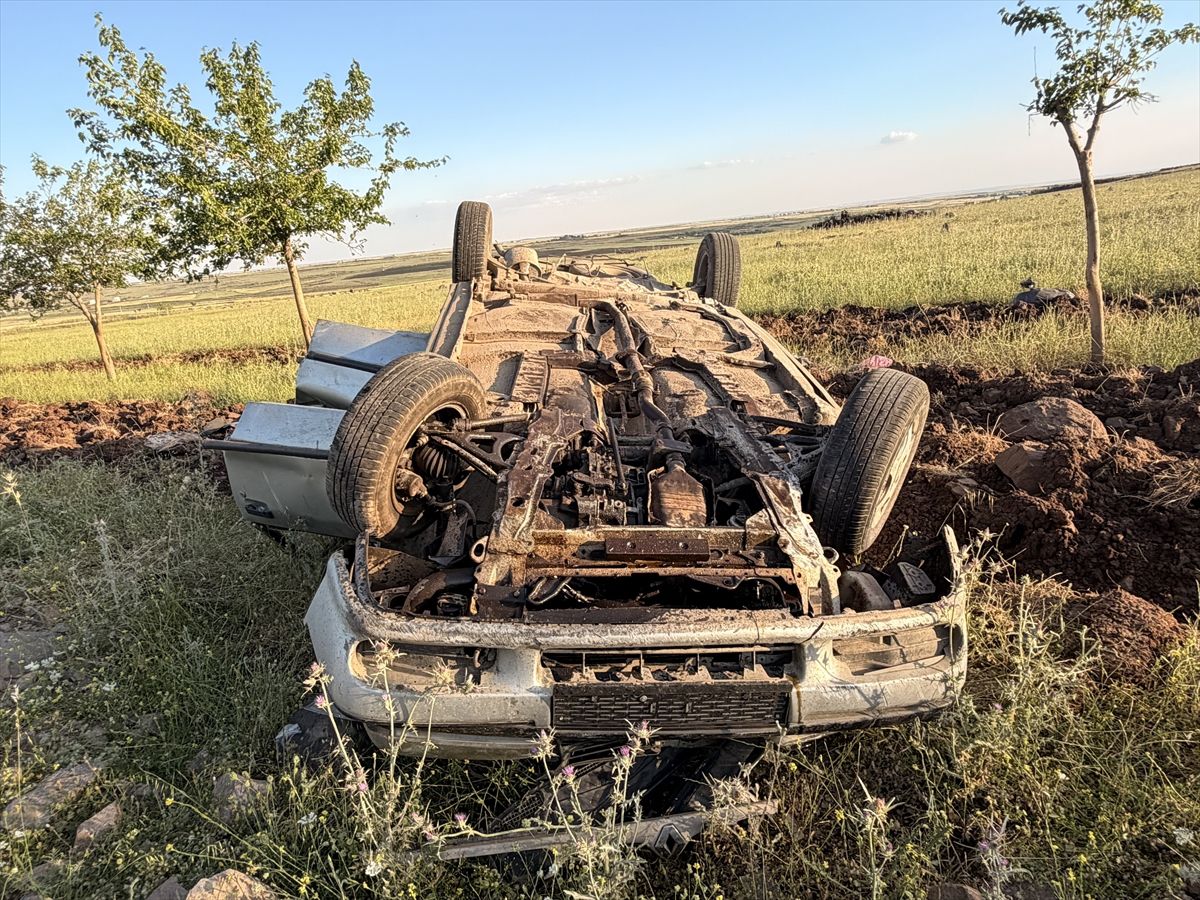 Şanlıurfa'da şarampole devrilen otomobildeki 3 kişi yaralandı