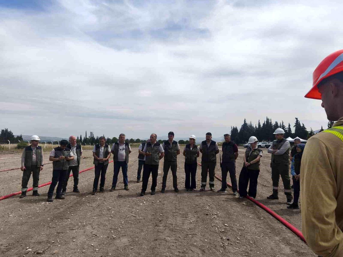 Soma'da ormanlık alan ve yangın söndürme ekipleri