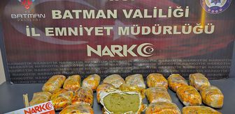 Batman'da 11 kilo 500 gram esrar ele geçirildi