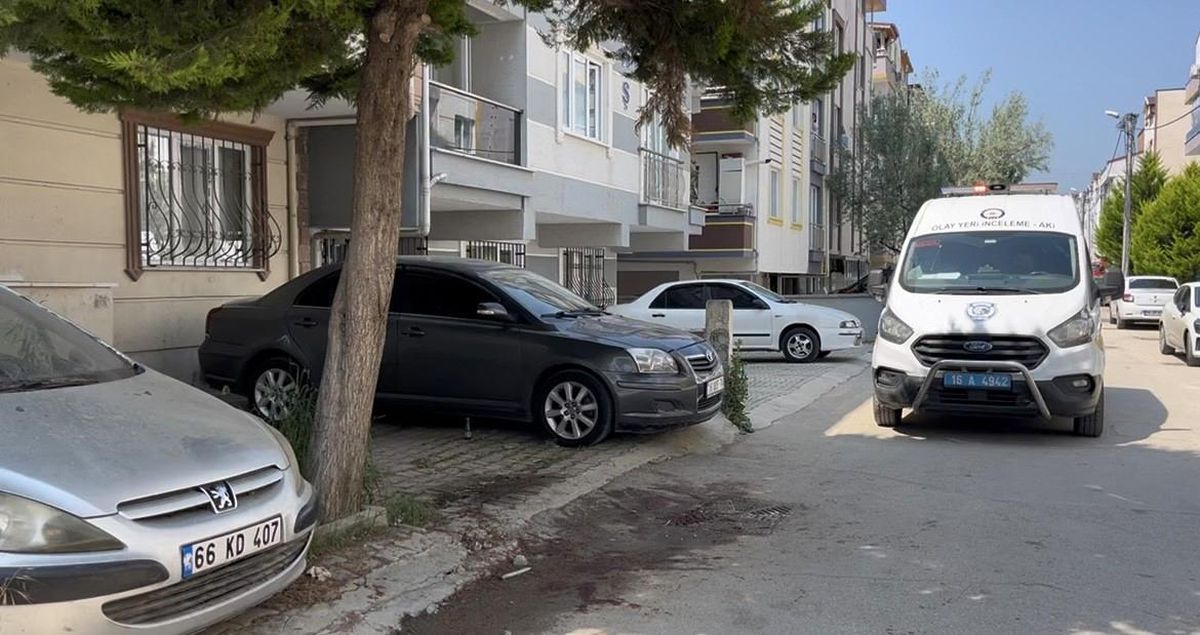 Bursa'da kardeşlerin bıçaklı kavgasında yaralanan bir kişi ambulansa taşınıyor.