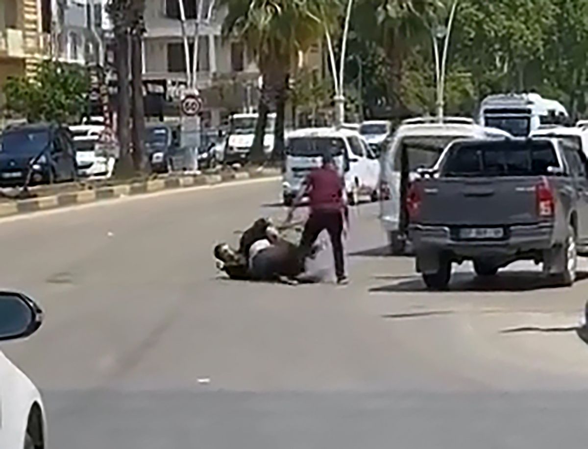 Adana'da sokak ortasında çıkan kayınbirader kavgası