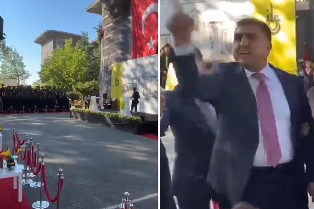 İstanbul Erkek Lisesi mezuniyet töreninde öğrencilerin protestosu