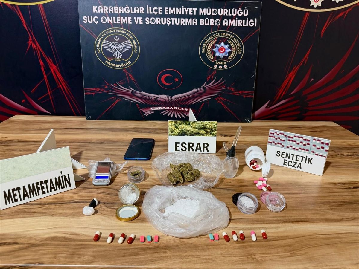 İzmir'de uyuşturucu operasyonlarında yakalanan 3 şüpheli tutuklandı