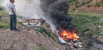 Karabük'te çöplük alanda çıkan yangın söndürüldü