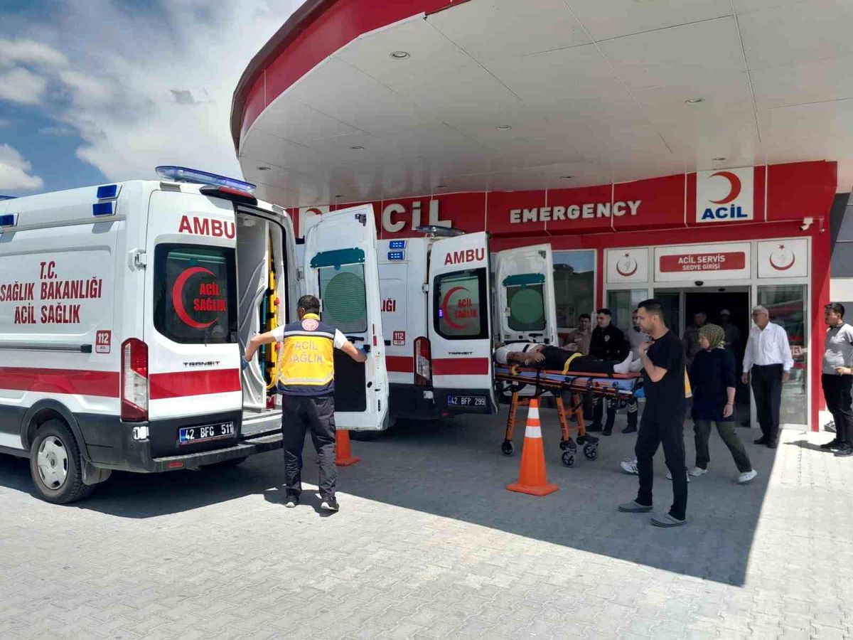 Konya'da otomobil takla attı: 4 yaralı