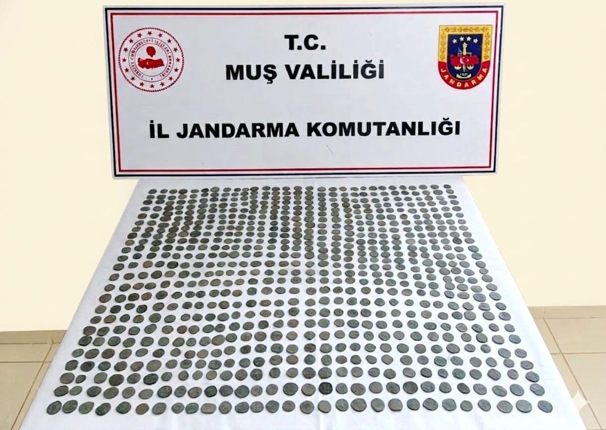 Muş'ta 749 adet tarihi sikke ele geçirildi