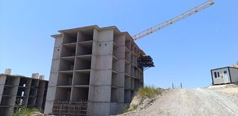 Nallıhan'da inşa edilen TOKİ konutlarında çalışmalar sürüyor