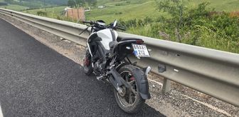 Orhangazi'de devrilen motosikletin sürücüsü yaralandı
