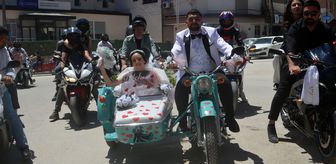 Amasya'da gelin arabasının yerini motosiklet aldı