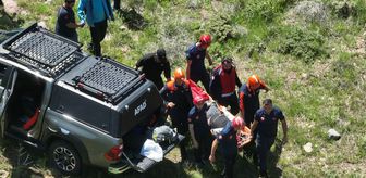 Kayseri'de kayalıklardan düşerek yaralanan kişi kurtarıldı
