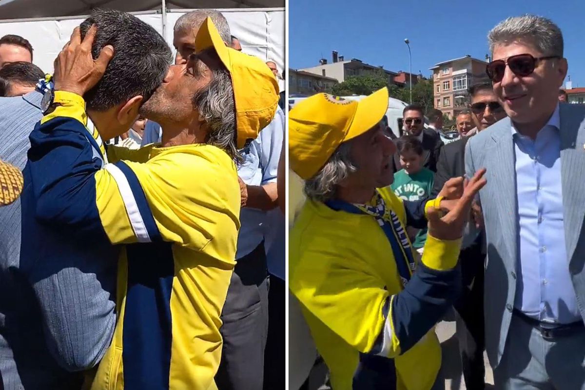 Rambo Okan, Hakan Safi'yi alnından öptü