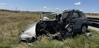 Edirne'de tır ile SUV tipi aracın çarpıştığı kazada 1 kişi yaralandı