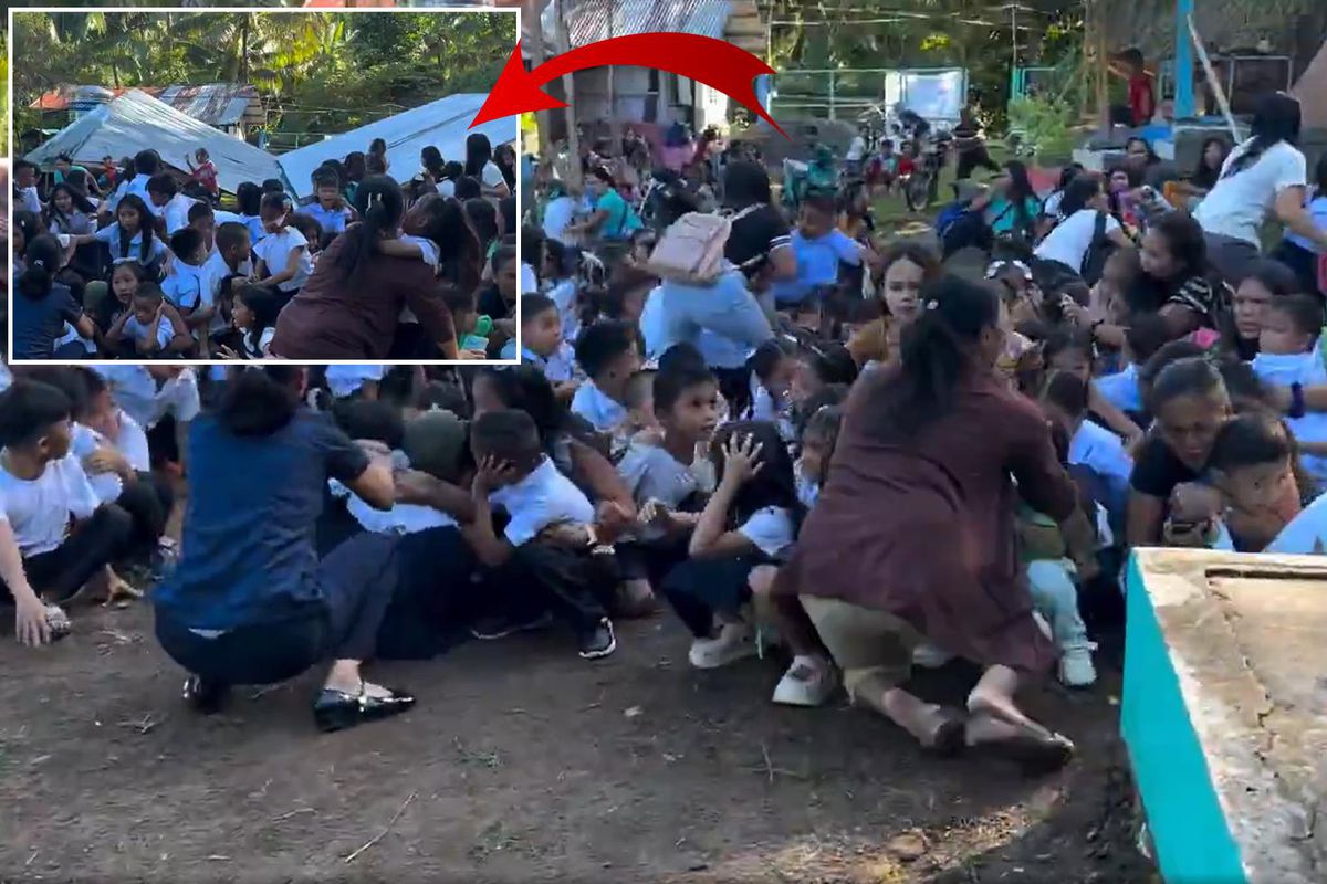 Filipinler'deki 7,8'lik deprem kamerada! Onlarca öğrenci kab