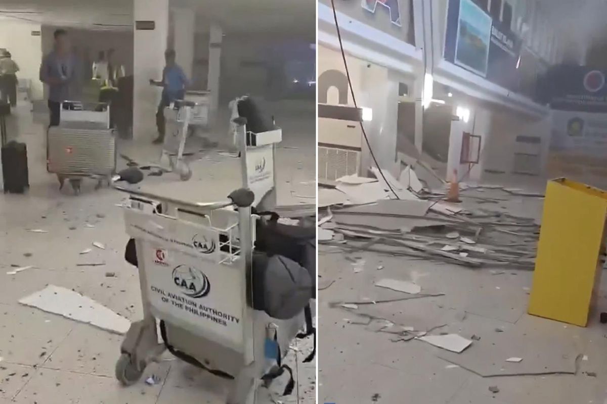 Filipinler'deki 7,8'lik deprem uluslararası havalimanında ağ