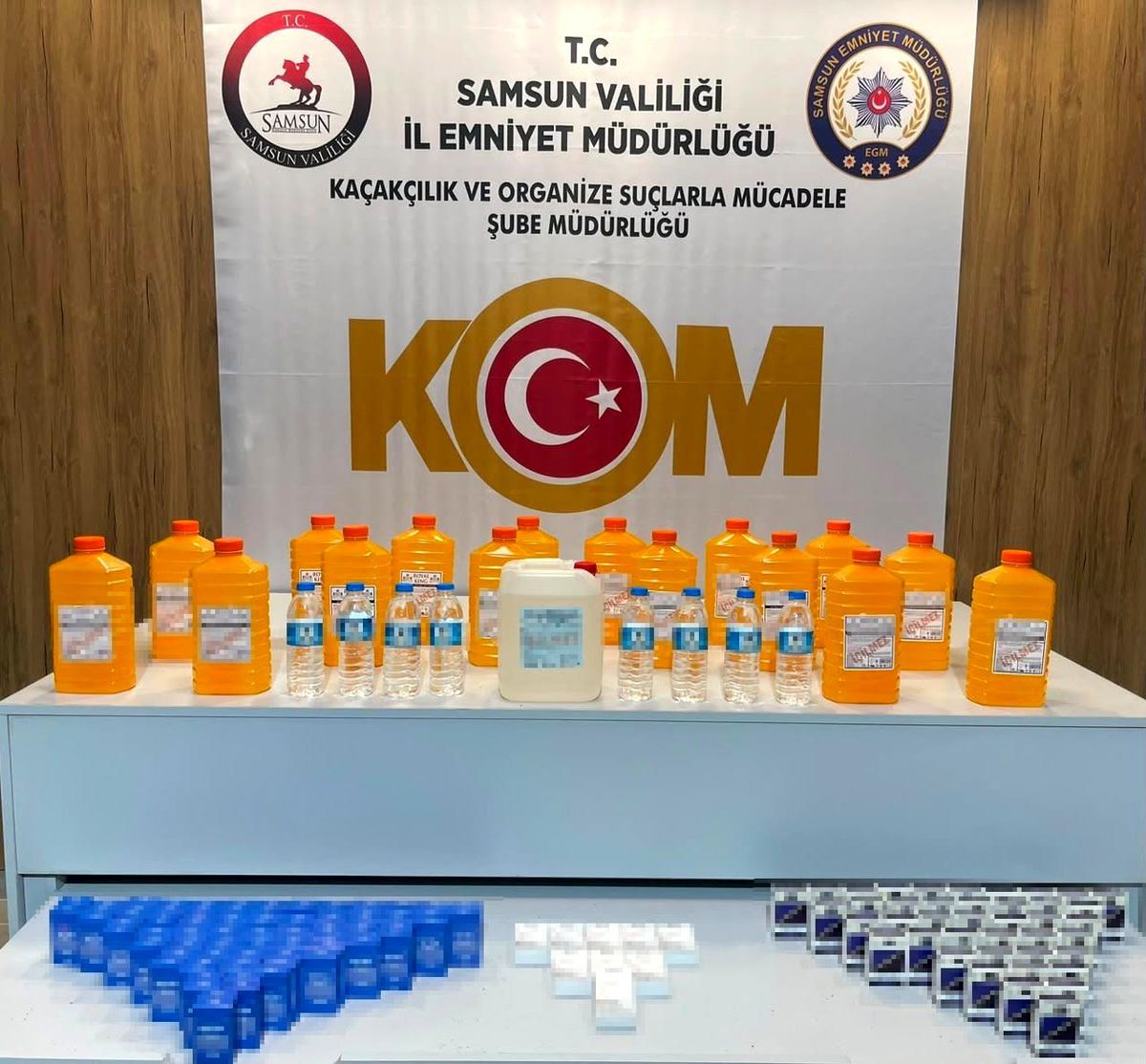 Kaçak içki ve makaron operasyonu: Çok sayıda ürün ele geçiri