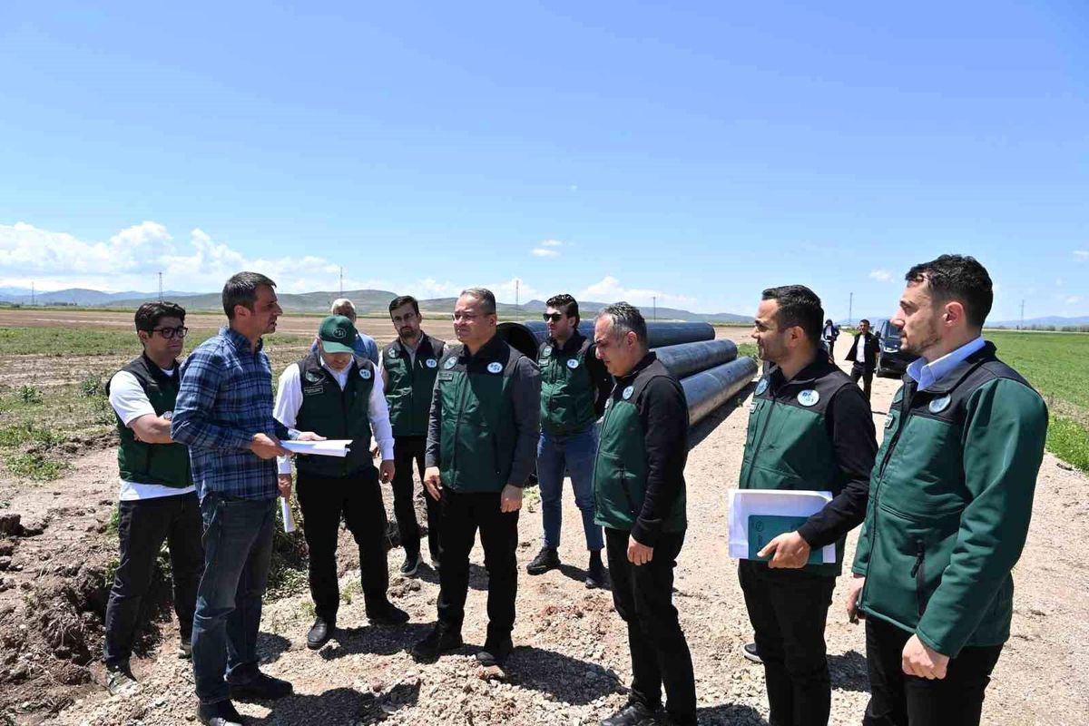Kırklartepe Barajı sulama inşaatında incelemeler yapıldı