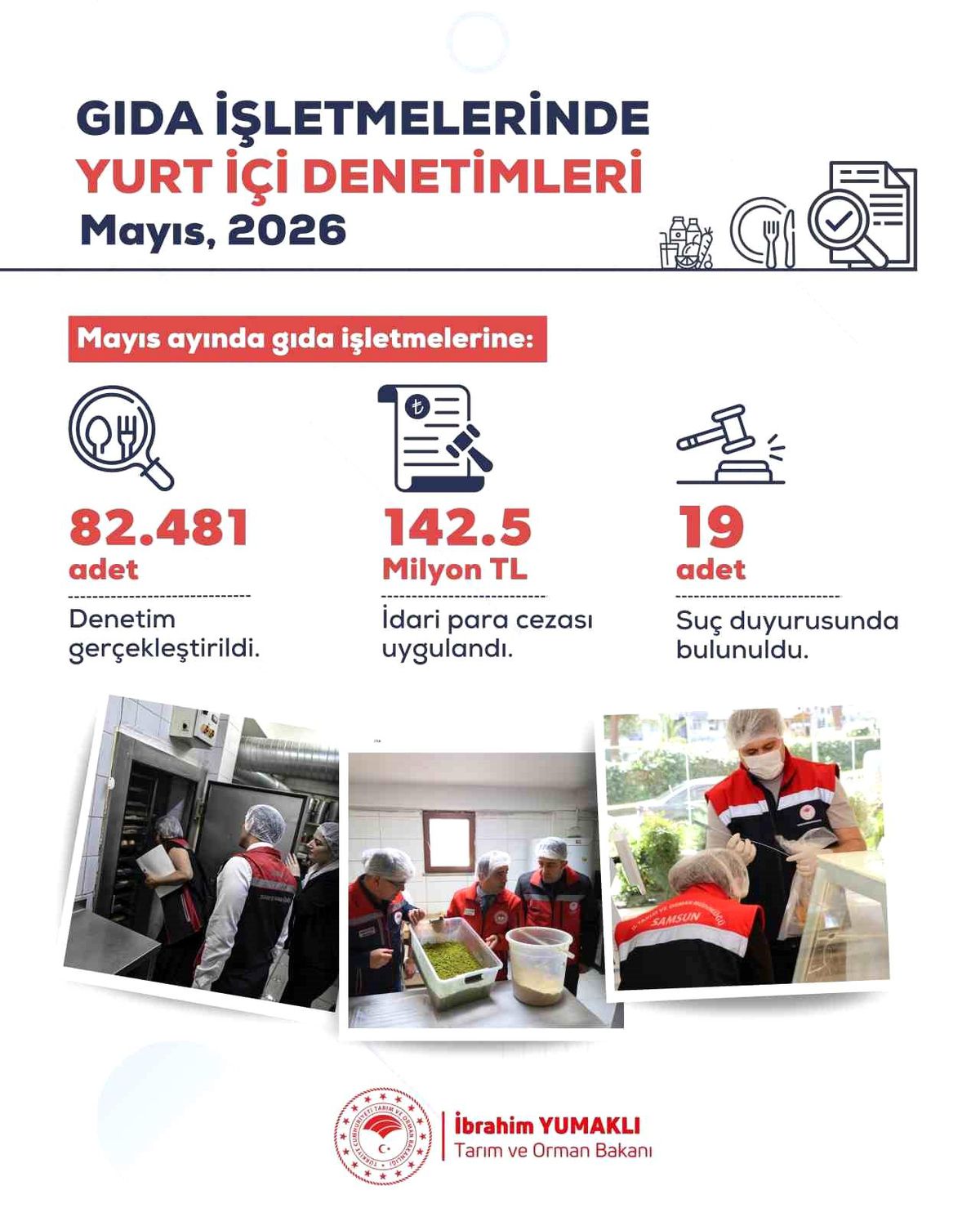 Tarım ve Orman Bakanı İbrahim Yumaklı gıda denetimleri hakkında açıklama yapıyor.