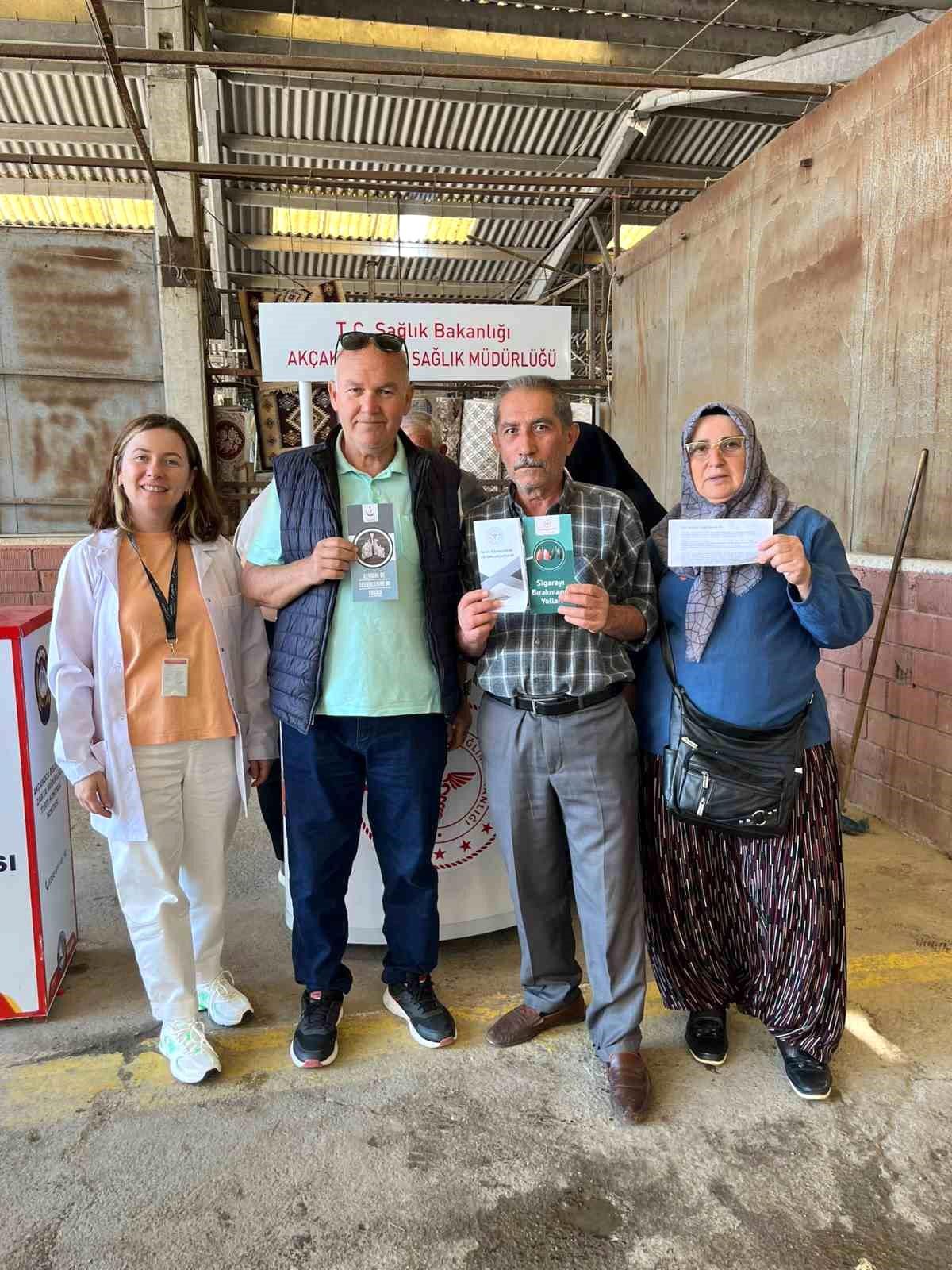 Pazar yerinde sağlık farkındalığı etkinliği