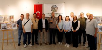 Samsun'da sıfır atık kapsamında atık kartonlar fotoğraf sergisinde fona dönüştü