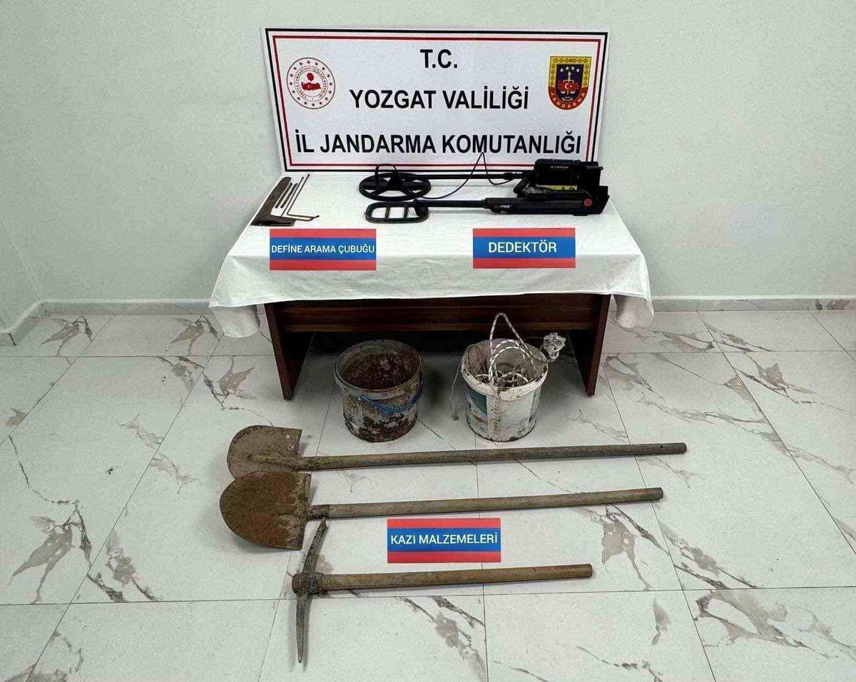 Yozgat'ta kaçak kazı yapan 7 kişi yakalandı