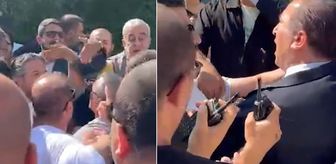 CHP Grup toplantısı öncesi TBMM önünde arbede! İki grup karşı karşıya geldi