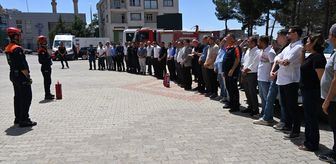 Derik'te yangın ve tahliye tatbikatı