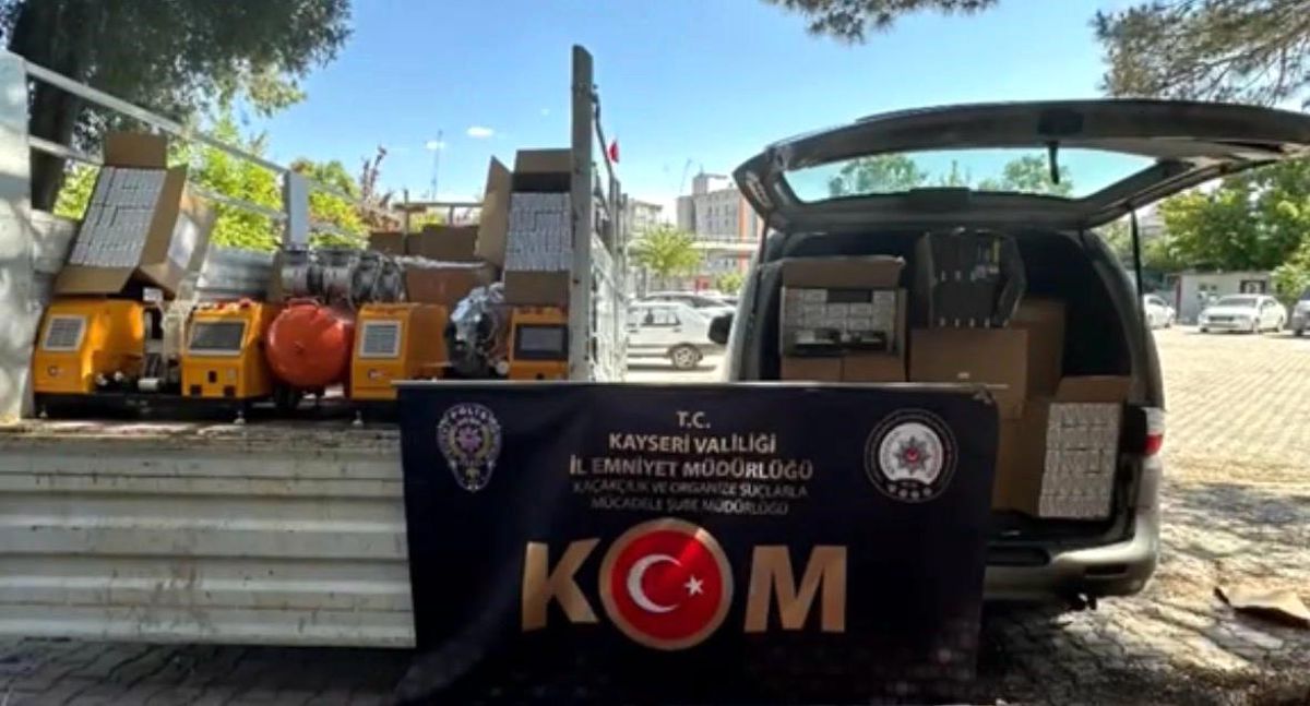 Kayseri'de 1 milyon 50 bin adet makaron ele geçirildi: 1 göz