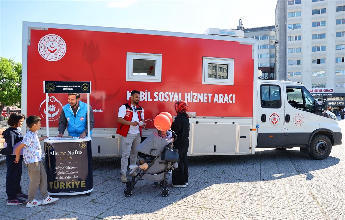 Mobil sosyal hizmet aracı Samsun'da göreve başladı