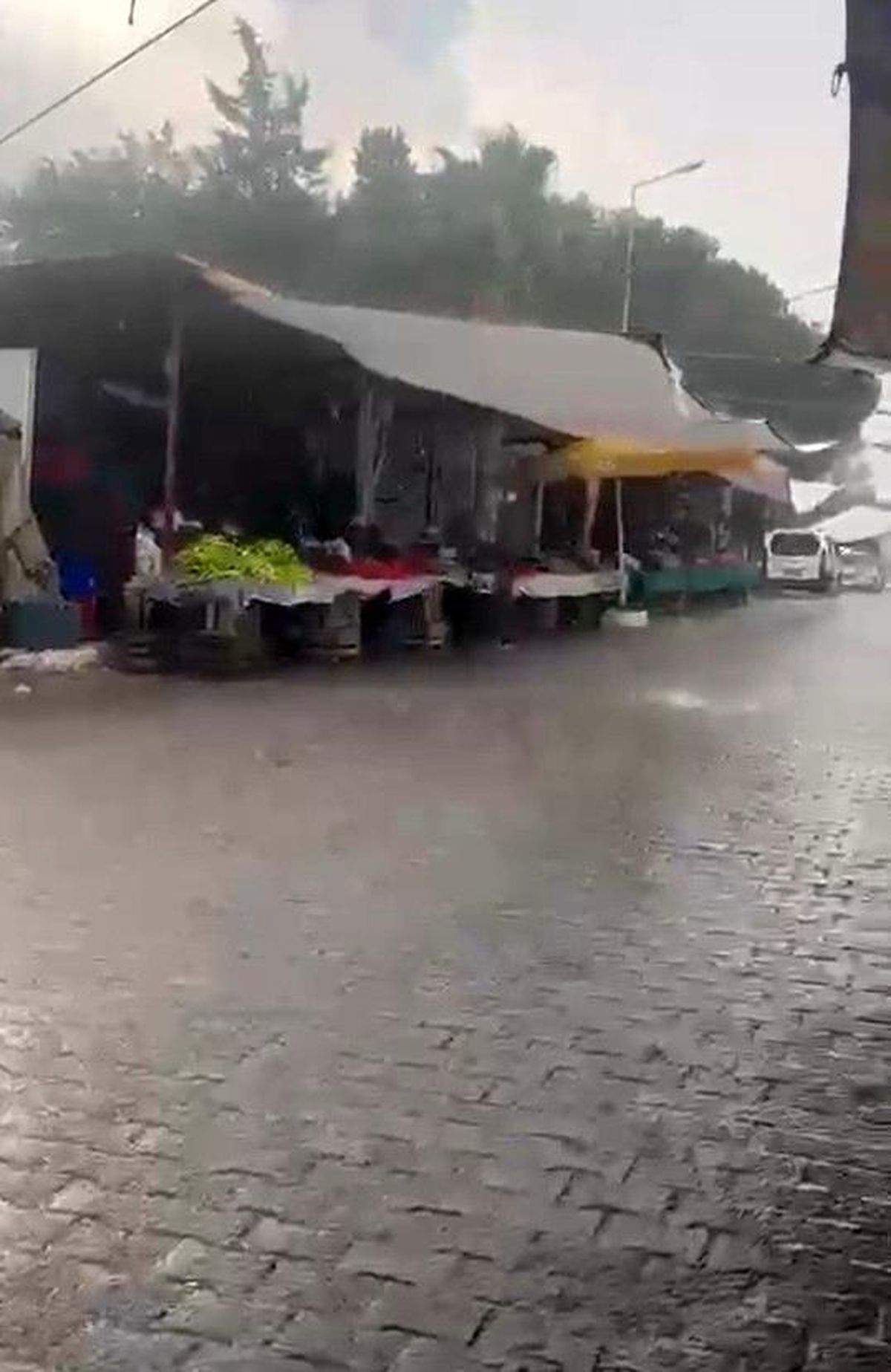 Yatağan'da sağanak yağış etkili oldu