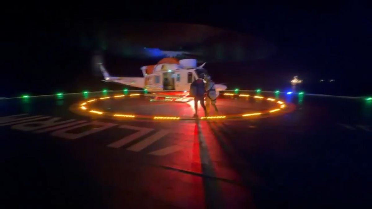 Yıldırım sondaj gemisinde yaralanan çalışan, helikopterle ta