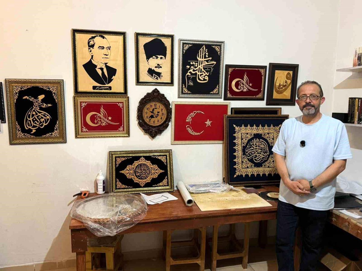 Ahşaba sanatla hayat veriyor: 12 yıllık naht tutkusu