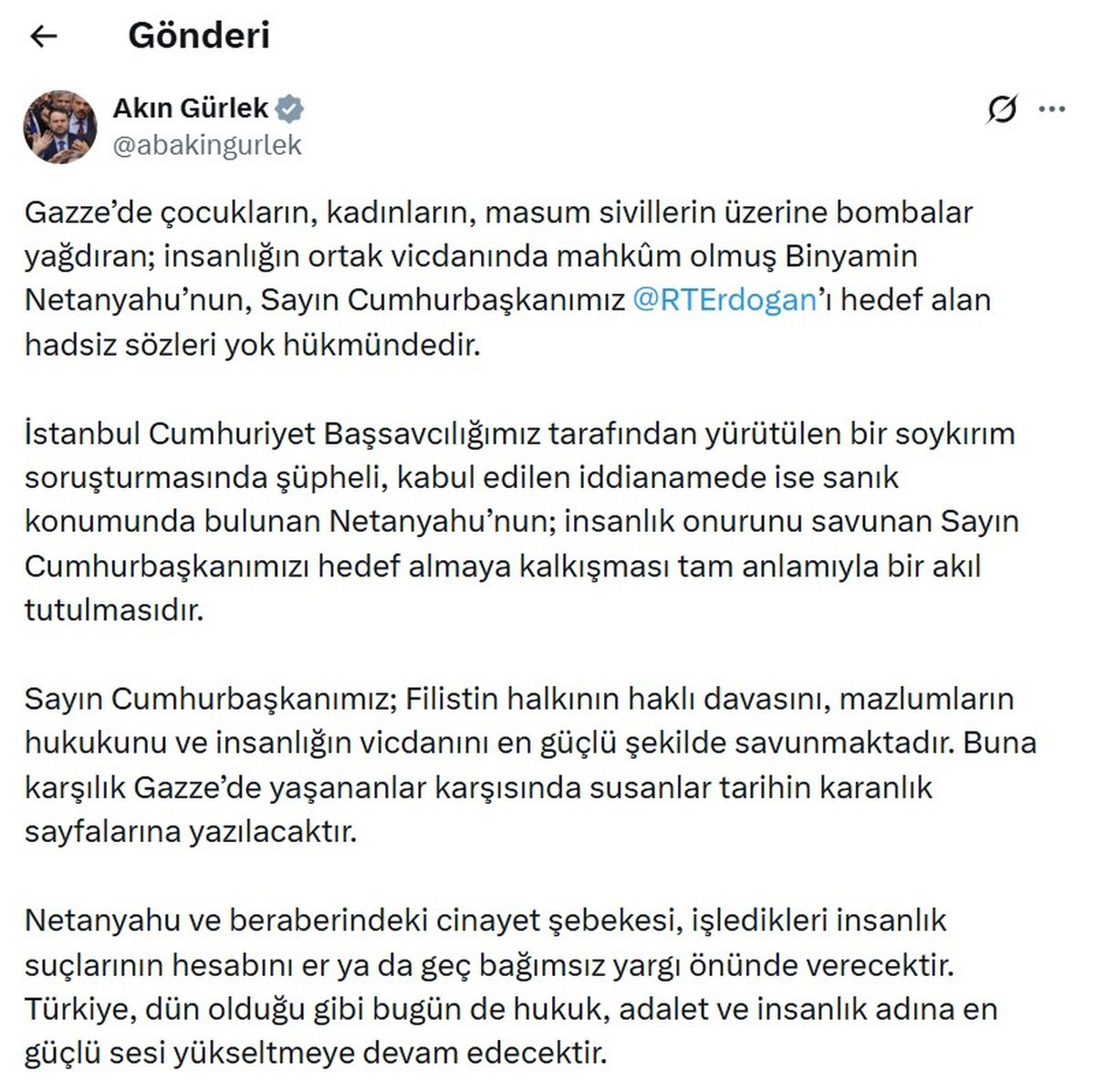 Bakan Gürlek'ten Netanyahu'ya sert tepki: Akıl tutulması