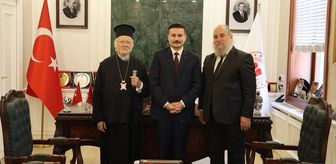 Fener Rum Patriği Bartholomeos, Gökçeada Kaymakamı Acar'ı ziyaret etti