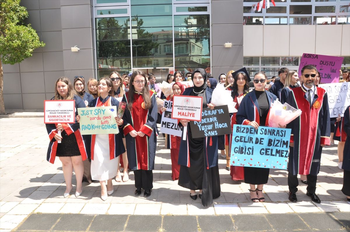 Gümüşhacıköy Hasan Duman Meslek Yüksekokulu'nda mezuniyet tö