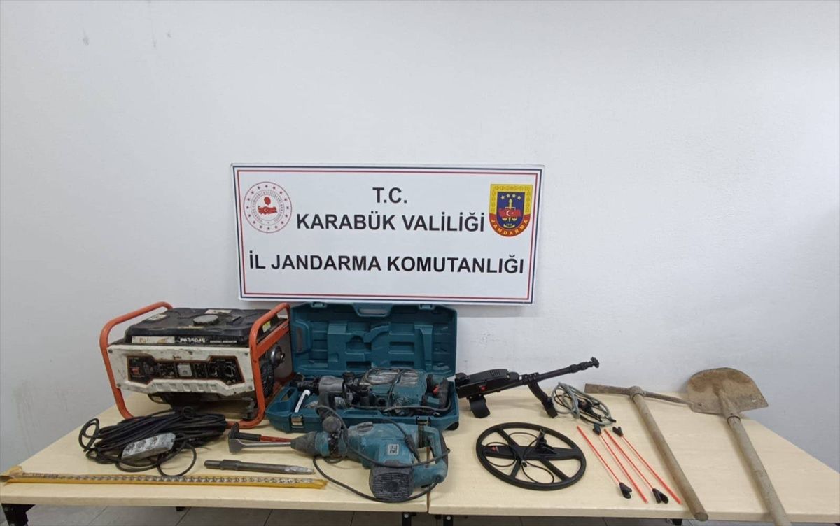Karabük'te izinsiz kazı ve uyuşturucu operasyonlarında 10 şü