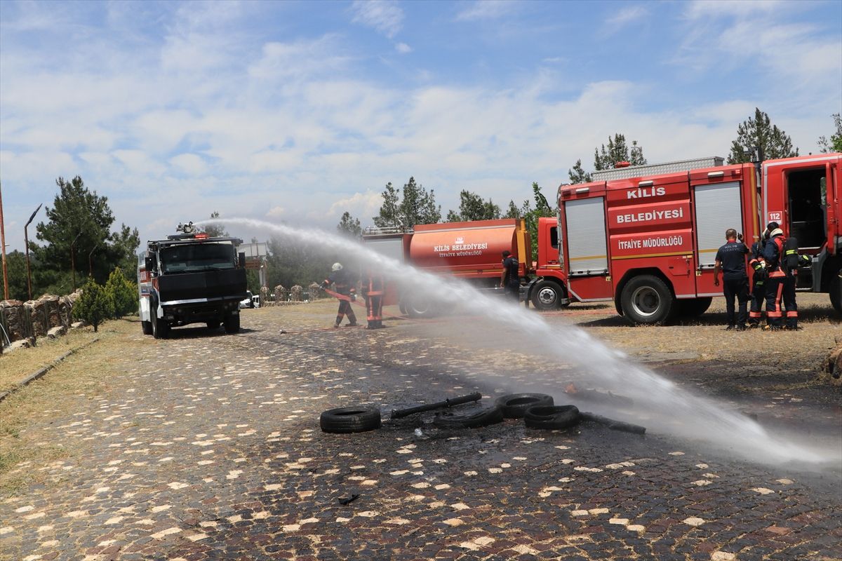 Kilis'te orman yangını tatbikatı yapıldı