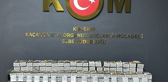 Kırşehir'de 24 bin 400 dolu makaron ele geçirildi