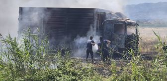 Köşk'te kamyonda çıkan yangın hasar oluşturdu
