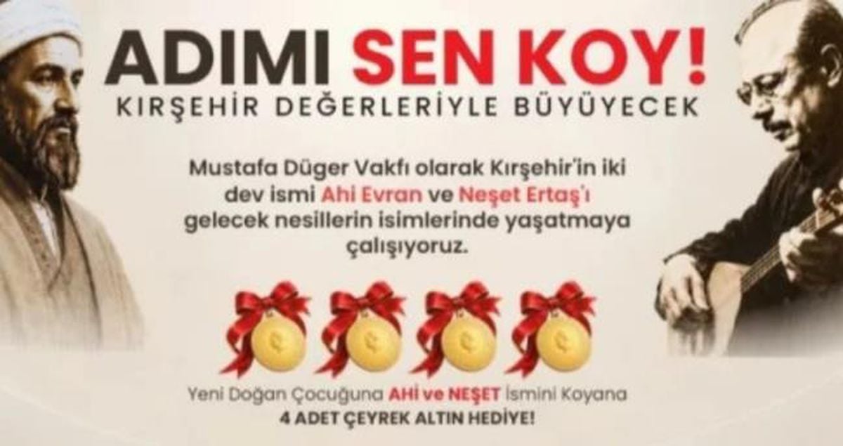 Mustafa Düger Vakfı Adımı Sen Koy Projesi nedir? Mustafa Düger Vakfı yeni doğan bebeklere Ahi veya Neşet k...