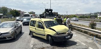 Samsun'da zırhlı polis aracının karıştığı trafik kazasında 1 kişi yaralandı