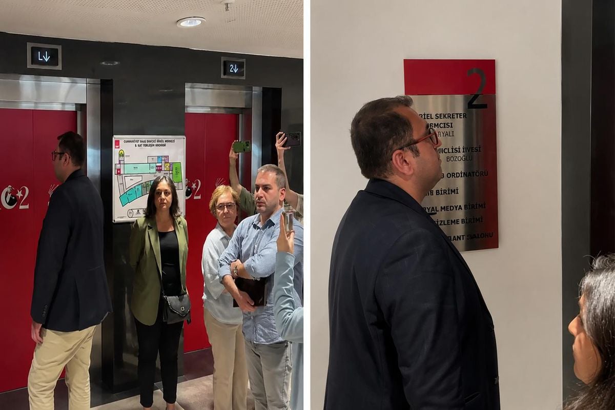 CHP Genel Merkezi'nde gazeteci ile danışman arasında 'Sarı z